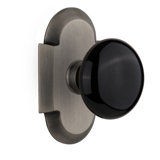 Cottage Plate with Black Porcelain Door Knob