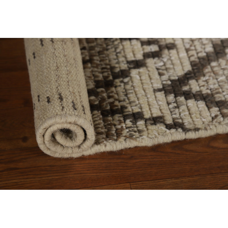 Tapis oriental géométrique en laine marocain 2x3