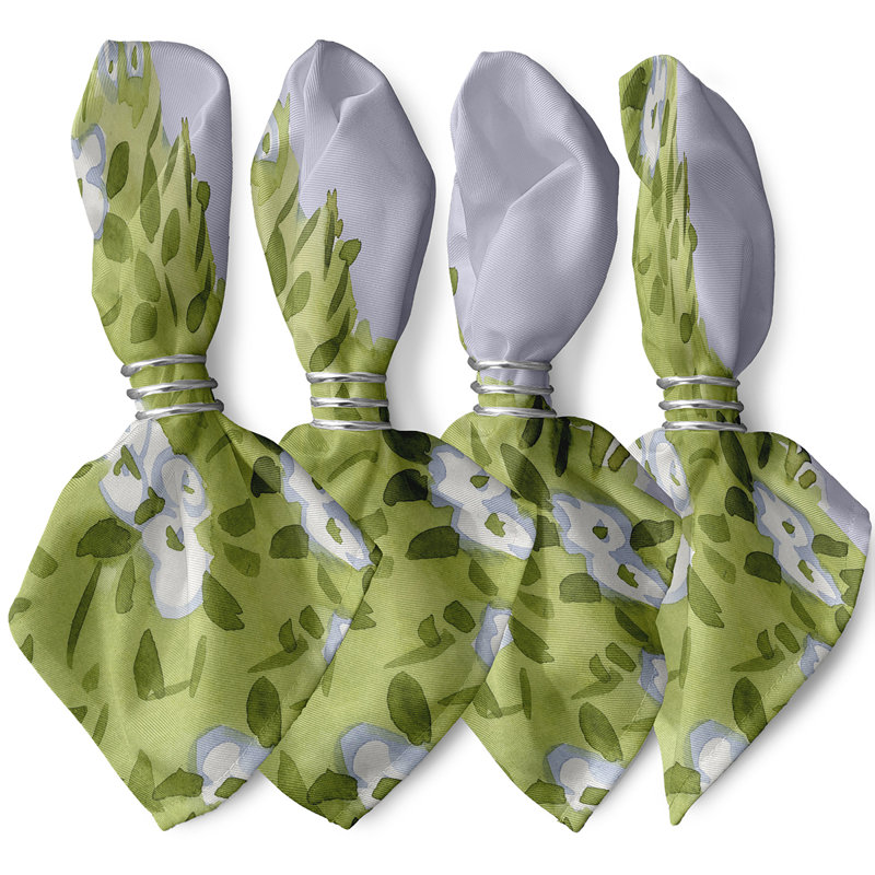 Polyester Floral Square Napkin