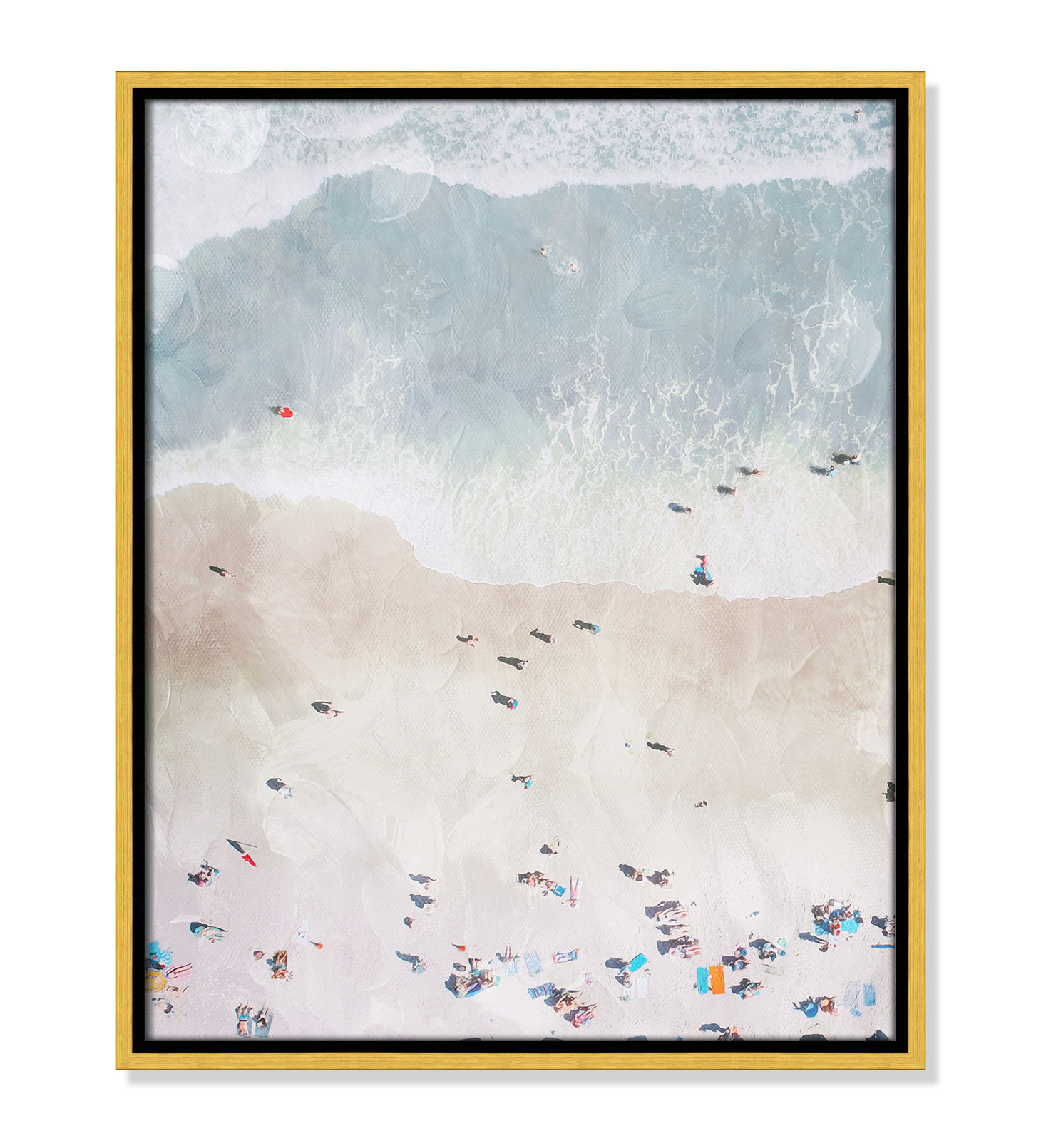 Beaching Out I Print by Milli Villa, 17.5'' W x 21.5'' H, Gold Floater