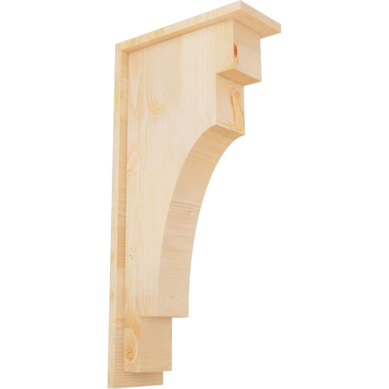 Corbeau méditerranéen avec contre-plaque, H 30 po x l 6 po x P 14 po, Sapin de Douglas, Sciage brut