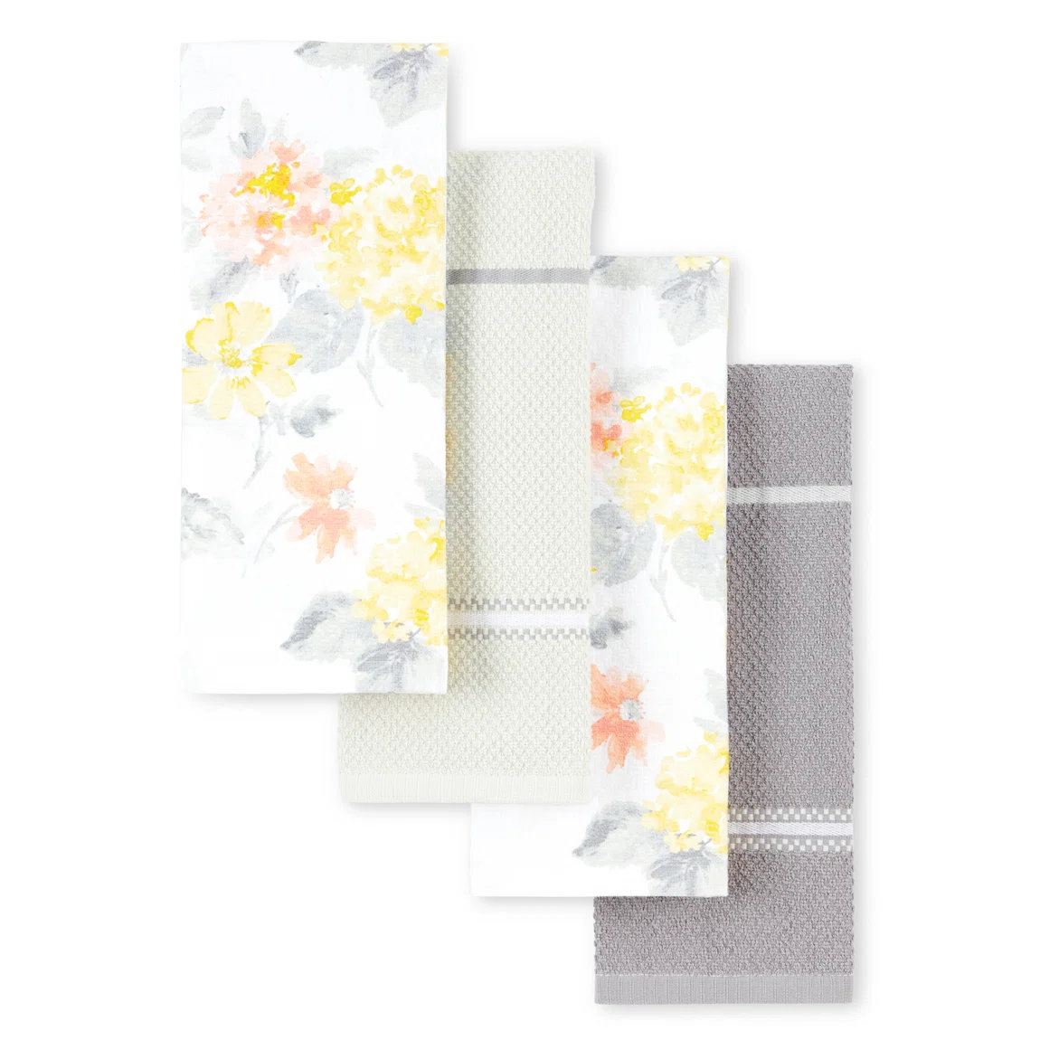 Martha Stewart Amber Floral Kitchen Towel Set 4-Pack & Reviews | Wayfair