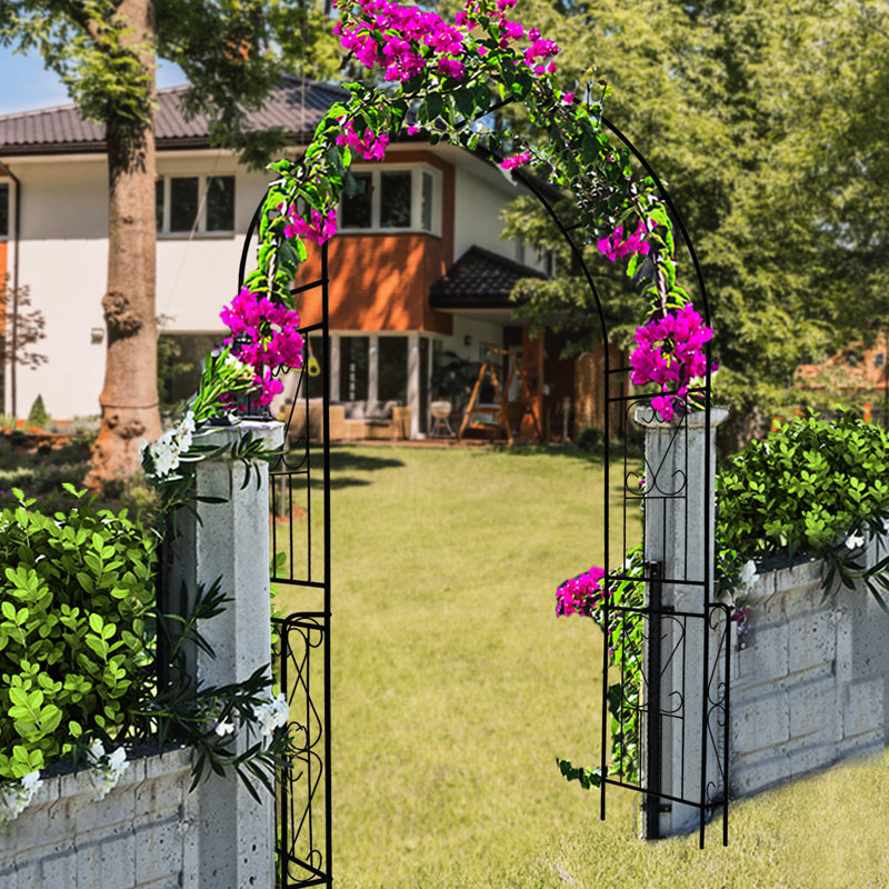Arche de treillis de jardin en métal 94,5 po - Support Ivy Vines