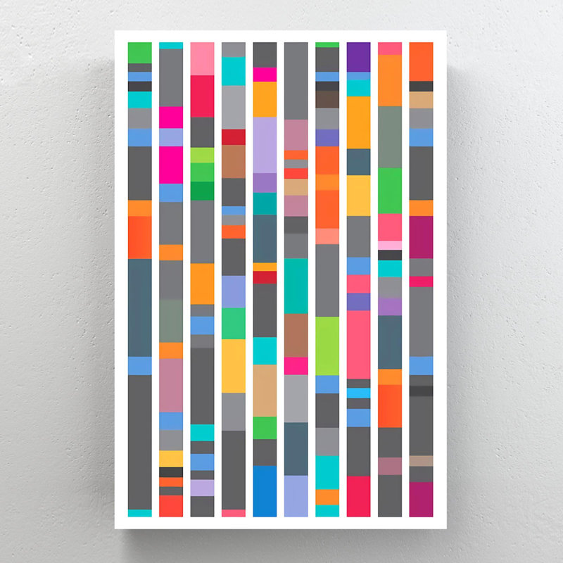 Colorful Rectangles - 1 pièce, impression sur toile tendue, H 20 po x l 16 po x P 2 po