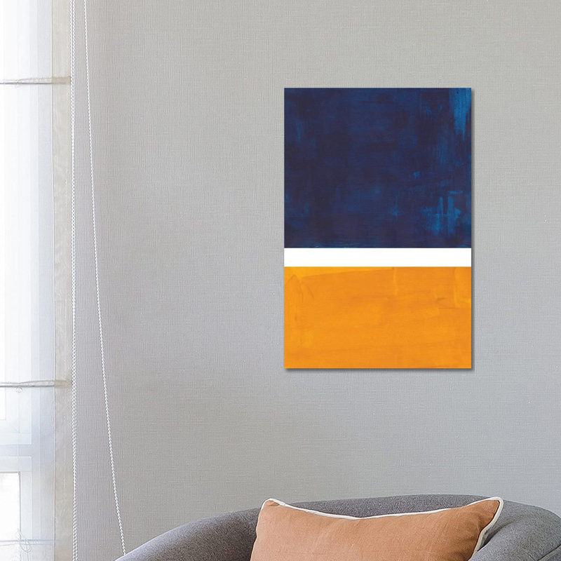 Rothko Remake Navy Gold by EnShape - Wrapped Canvas Print, 66.04 cm H x 45.72 cm W x 1.91 cm D