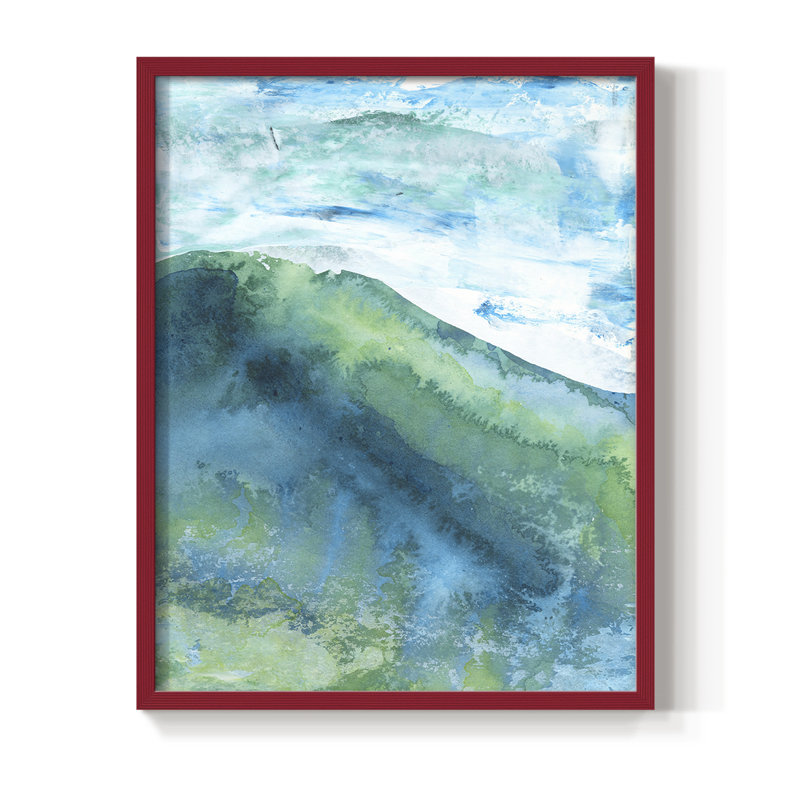 New Air I, reproduction encadrée - bois massif, H 15 po x l 12 po, Rouge