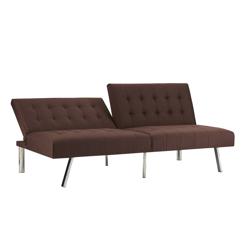 Dacy 68.5'' Upholstered Convertible Sofa, Espresso 100% Linen