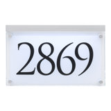 Frosted Crystal LED Lighted Trajan Engraved 1-Line Address Sign