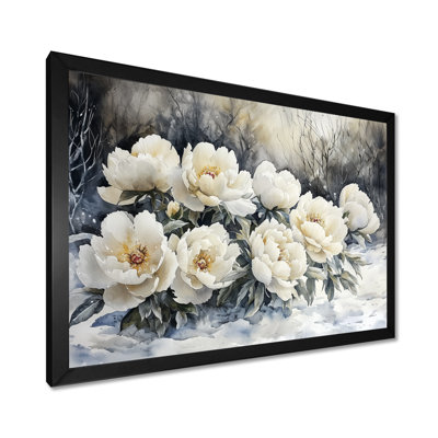 Isabelly, pivoines dans la forêt I - pivoines, art mural