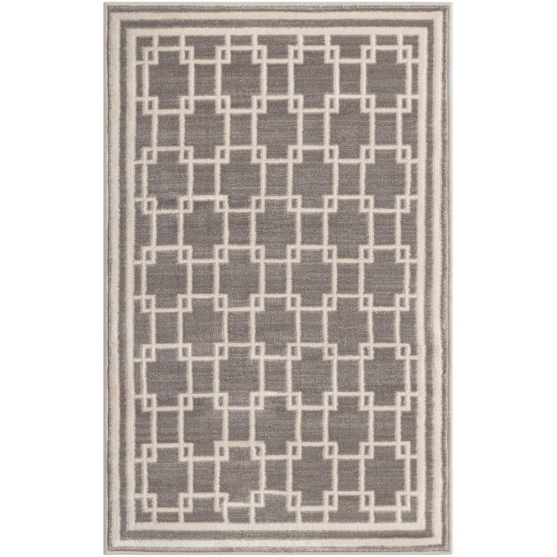 Tapis contemporain gris Ogorman, Rectangle 2 pi x 3 pi 1 po