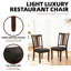 Chaise en bois d'hévéa classique avec coussin en cuir - assise robuste et confortable