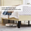 Lit rembourré avec 2 tables de chevet - Ensemble de chambre à coucher moderne-1998836747-1998836751