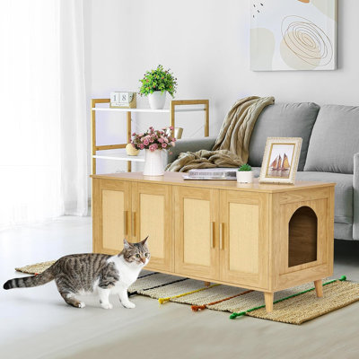 Enceinte de litière pour 2 chats