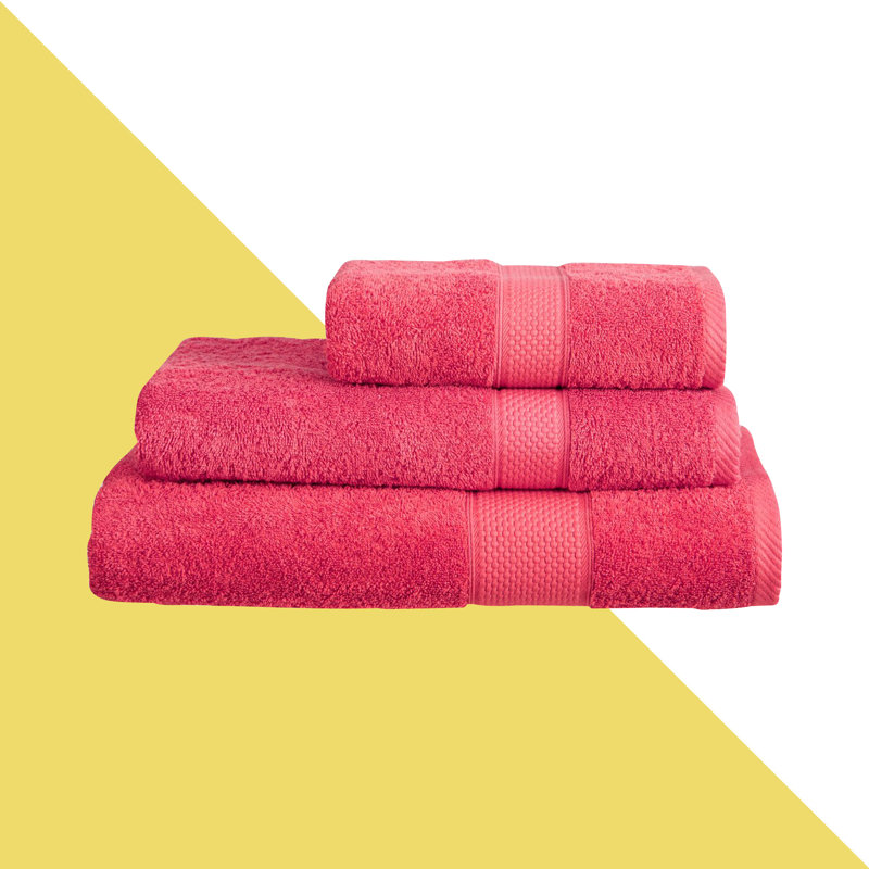 Arelious 6 Piece Multi-Size Bale, Raspberry, Bath Towels - 2, Hand Towels - 2, Washcloths - 2