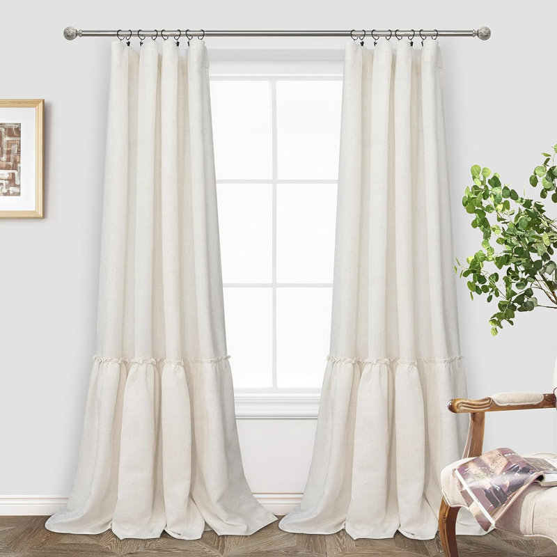 Laquida Linen Blend Sheer Curtain Pair