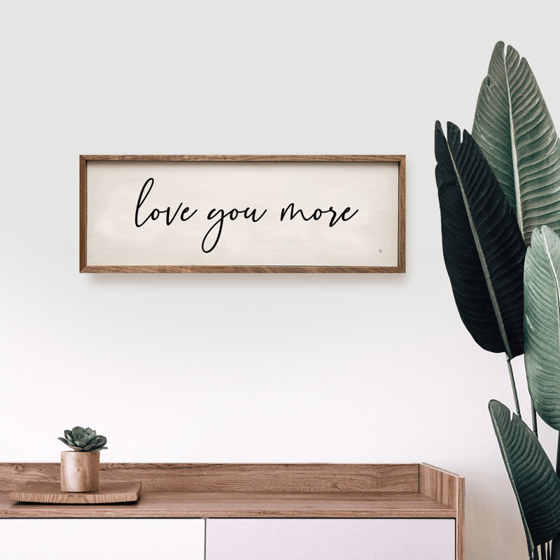 Love You More Horizontal White, 4" H x 12" W