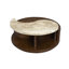 Table basse ronde avec roulettes