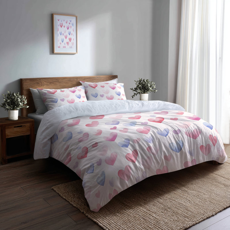 Ensemble de housse de couette et coussin décoratif Kids Love, Très grand lit