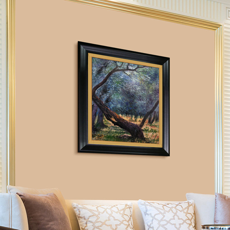«Olive Trees (Study)» par Claude Monet, reproduction d'art sur toile encadrée, H 26 po x l 30 po x P 2 po