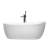 59" Freestanding Solid Surface Soaking Bathtub