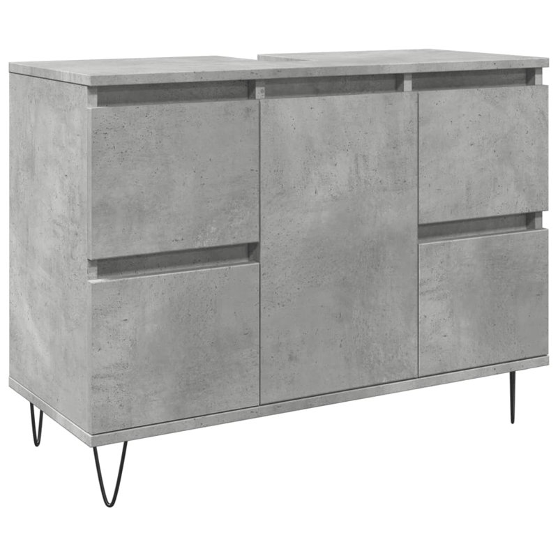 Braulio Iron Bathroom Cabinet, Concrete grey