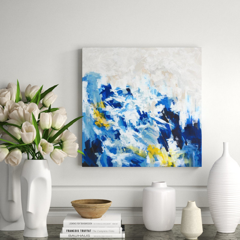 Winter Waves I Painting by Barclay Butera, Outdoor, 40" H x 40" W x 1.5" D