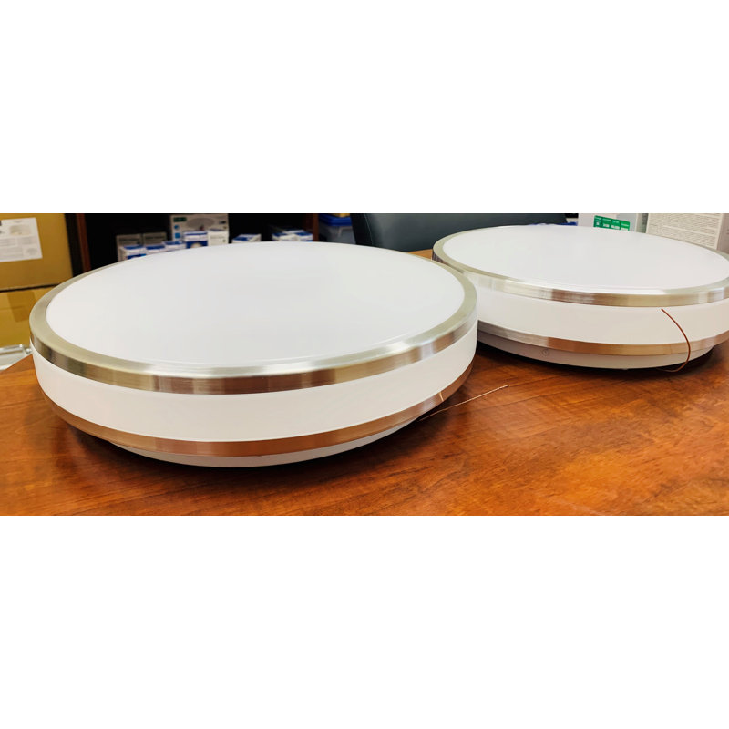 Plafonnier encastré circulaire simple 14 po à 1 lumière Stadefeld, 3000 K