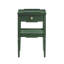 Table de chevet 1 tiroir Foley Vintage Green avec poignée dorée et tablette inférieure-219926731