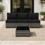 Ensemble de 4 coussins de patio en rotin avec coussins Outdloor-1228309788-1228340779