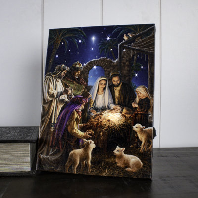Toile à dos de chevalet 8 x 6 po La Nativité