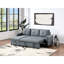Canapé modulaire convertible noir et gris