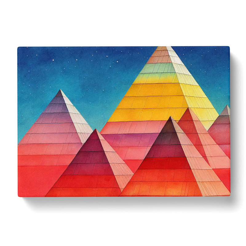 Pyramids Vol.2 Abstract - Wrapped Canvas, 35cm H x 50cm W x 3cm D