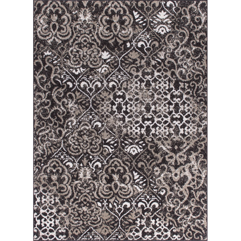 Tapis noir/gris area Horsham, Rectangle 7 pi 10 po x 10 pi 6 po