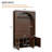 71" Modern Farmhouse Hall Tree with Arched Silhouette, Entryway Storage Bench with 3 Cabinets and 4 Golden Hooks-126672286