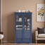 Armoire de cuisine, armoire de rangement avec portes en verre et 4 tiroirs intégrés-777047721