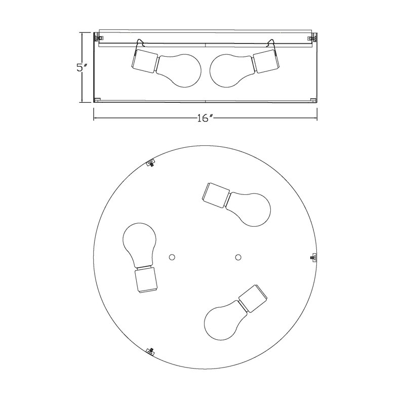 Hadsell Flush Mount, Matte Black