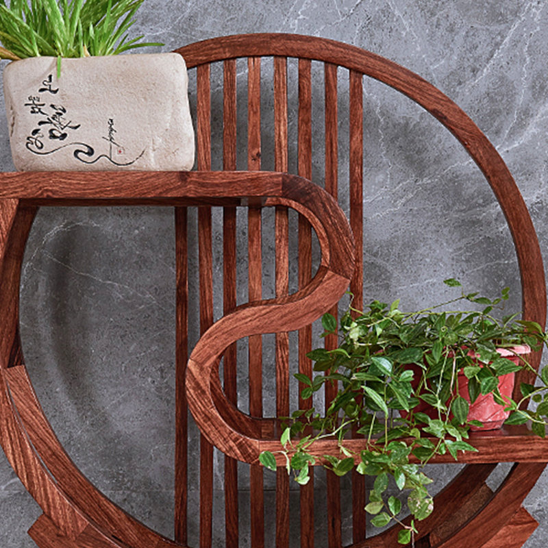 Solid wood shelving floor-to-ceiling flower stand