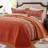 3-Piece Queen Size Quilt Set - Lightweight Microfiber Bedspread & 2 Pillow Shams, Olive Green Aztec Boho Pattern, Oversized 90x98 Inches, All-Season Bed Cover-122570587-122570586