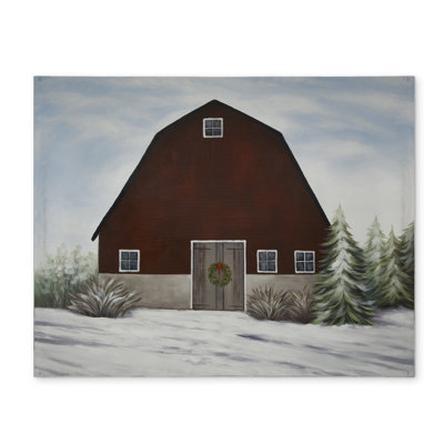 It's Winter on the Farm Rustic Trees Placemat - Home Decor
