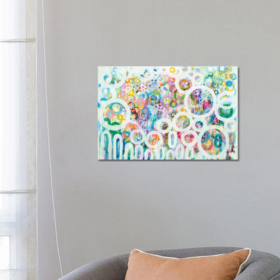 Dots And Circles IX By Misako Chida - Wrapped Canvas Painting by Misako Chida - Wrapped Canvas Painting
