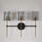 Quitman 3 - Light Dimmable Gray Glass Modern Bathroom Vanity Light ETL Certified