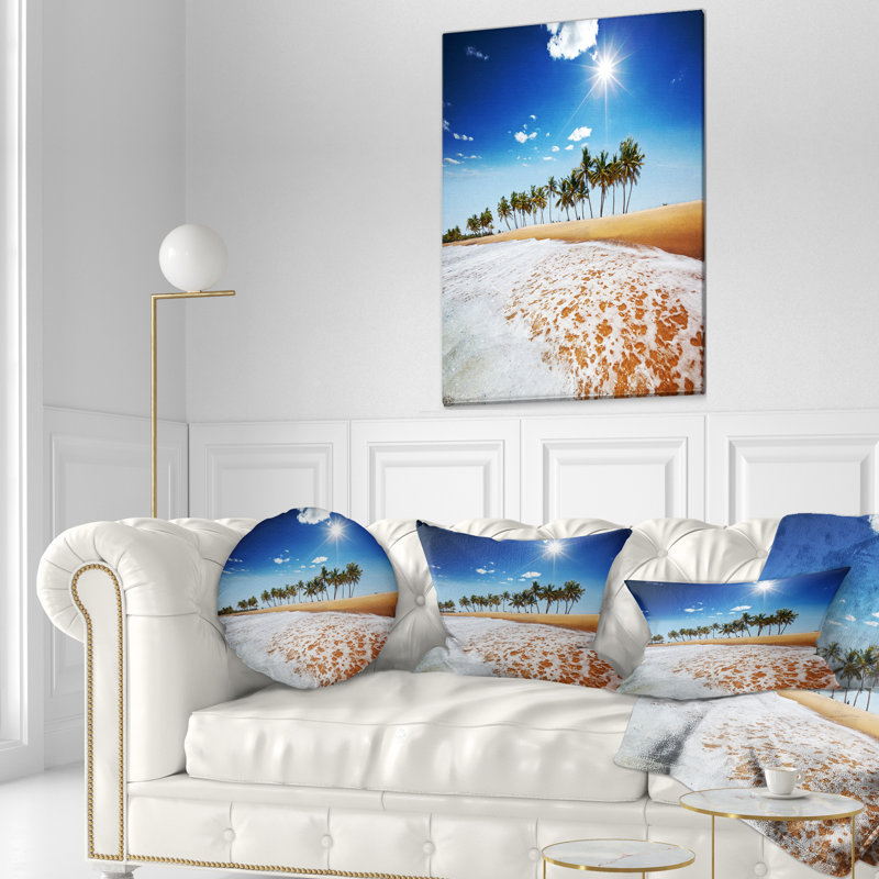 Coussin lombaire en mer et palmier magnifique shore shore