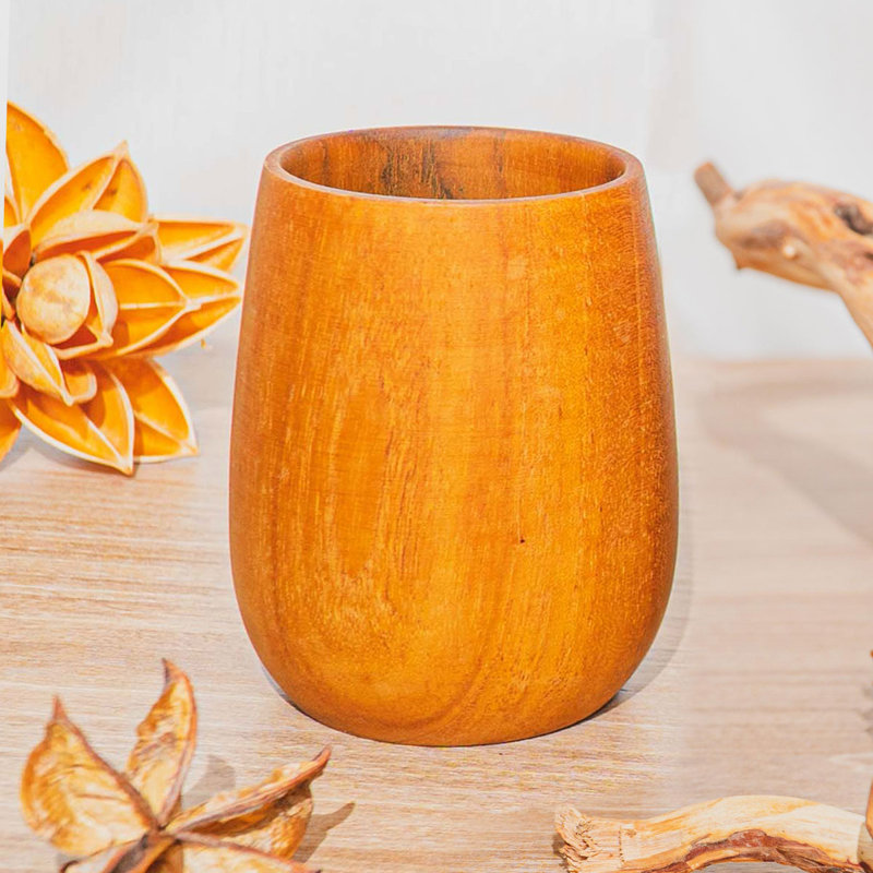 Handmade Teak Teacup, 4