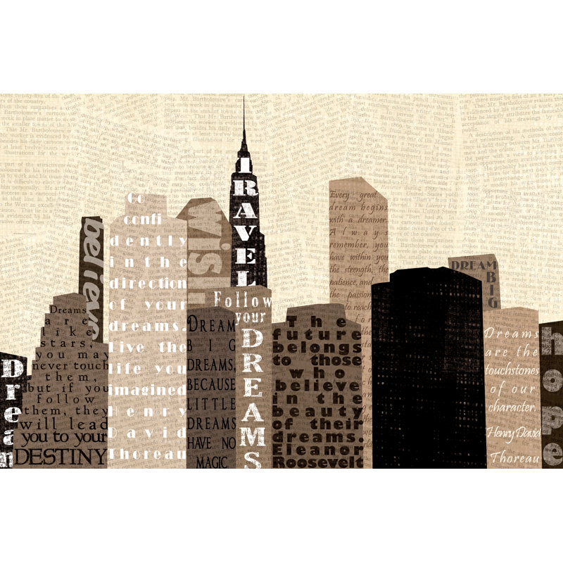 New York Dreams - Wrapped Canvas Print, 51cm H x 76cm W x 3.8cm D