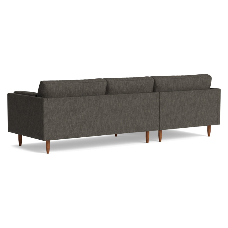 Skinny Fat Chaise Sectional, Left Hand Facing, Performance Weave - Onyx