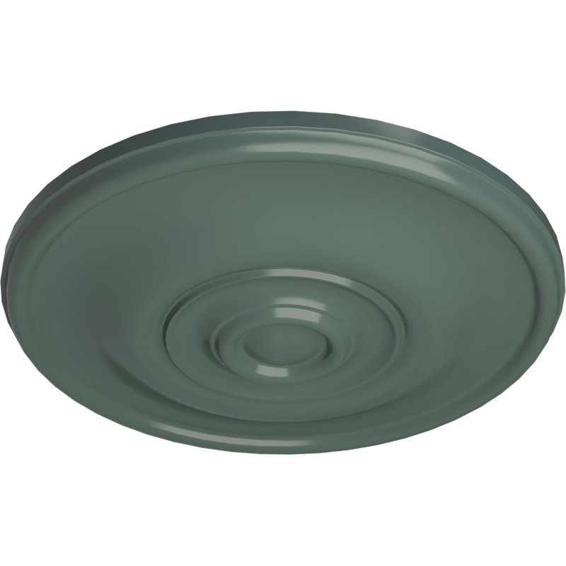 Médaillon de plafond Endurathane Classic, DE 12 3/8 po x P 4 po x P 1 1/8 po (convient aux auvents jusqu'à 7 1/4 po), finition platine peinte à la main