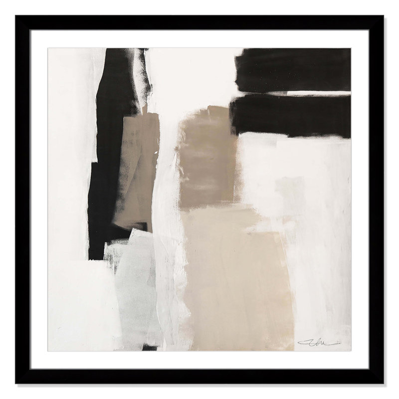 «Earth Scapes II-A» par Casa Fine Arts, H 37,5 po x l 37,5 po x P 2 po, Cadre cube noir