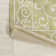 Dauphinais Vintage Filigree Textured Weave Green/Cream Indoor/Outdoor Rug