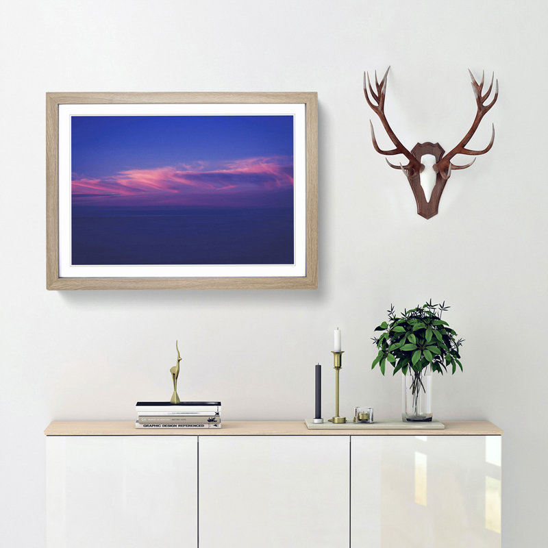 Light Clouds - Picture Frame Photograph Print, 36cm H x 48cm W x 2cm D, Oak Framed