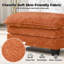 Chaise d'appoint moderne surdimensionnée en chenille avec repose-pieds, ensemble de canapé simple à assise profonde 2 pièces et chaise longue-128983667